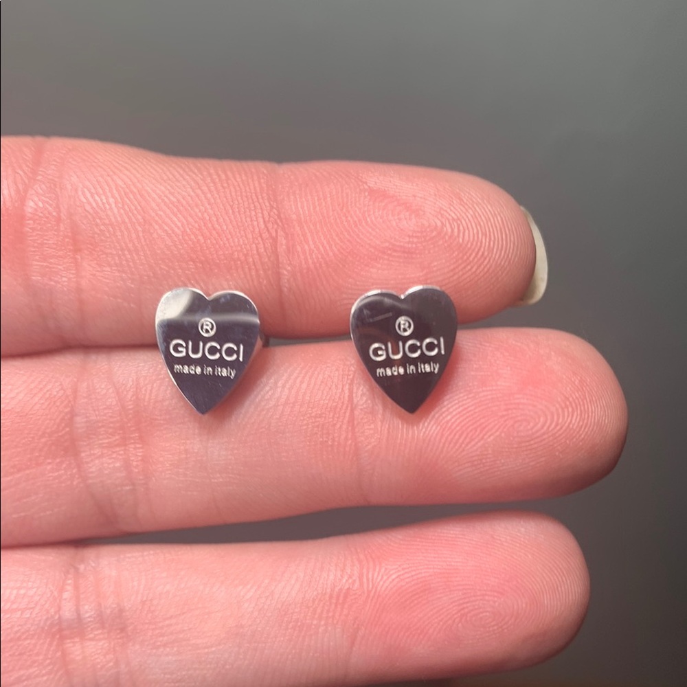 Designer look heart earrings
